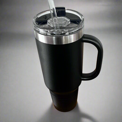 Black 40oz Blank Tumbler with Handle