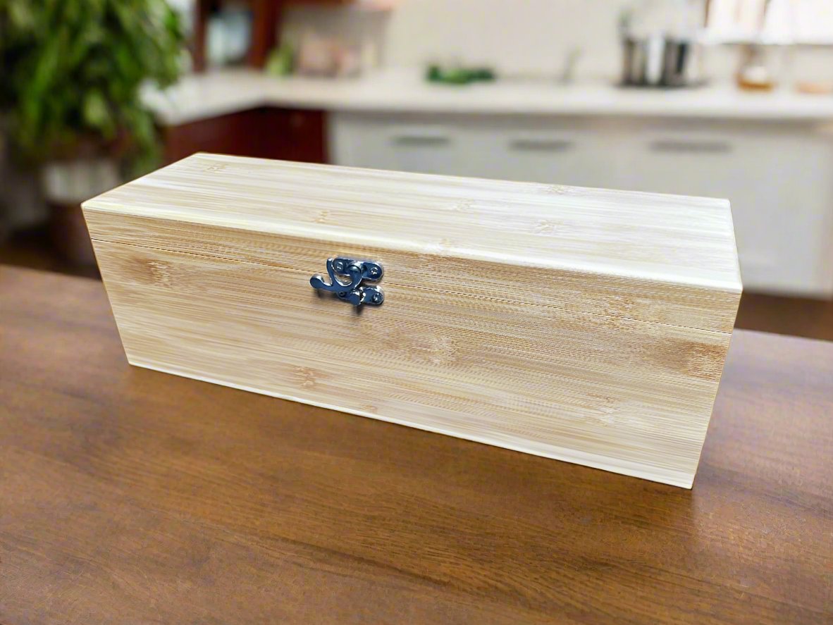 Engraved Bamboo Wine Box with Tools