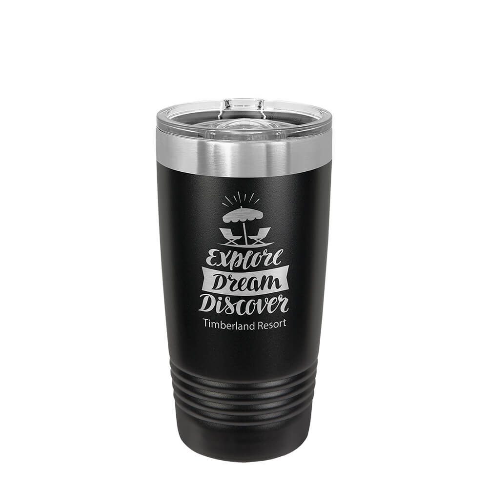 Engraved Black 20 ounce tumbler