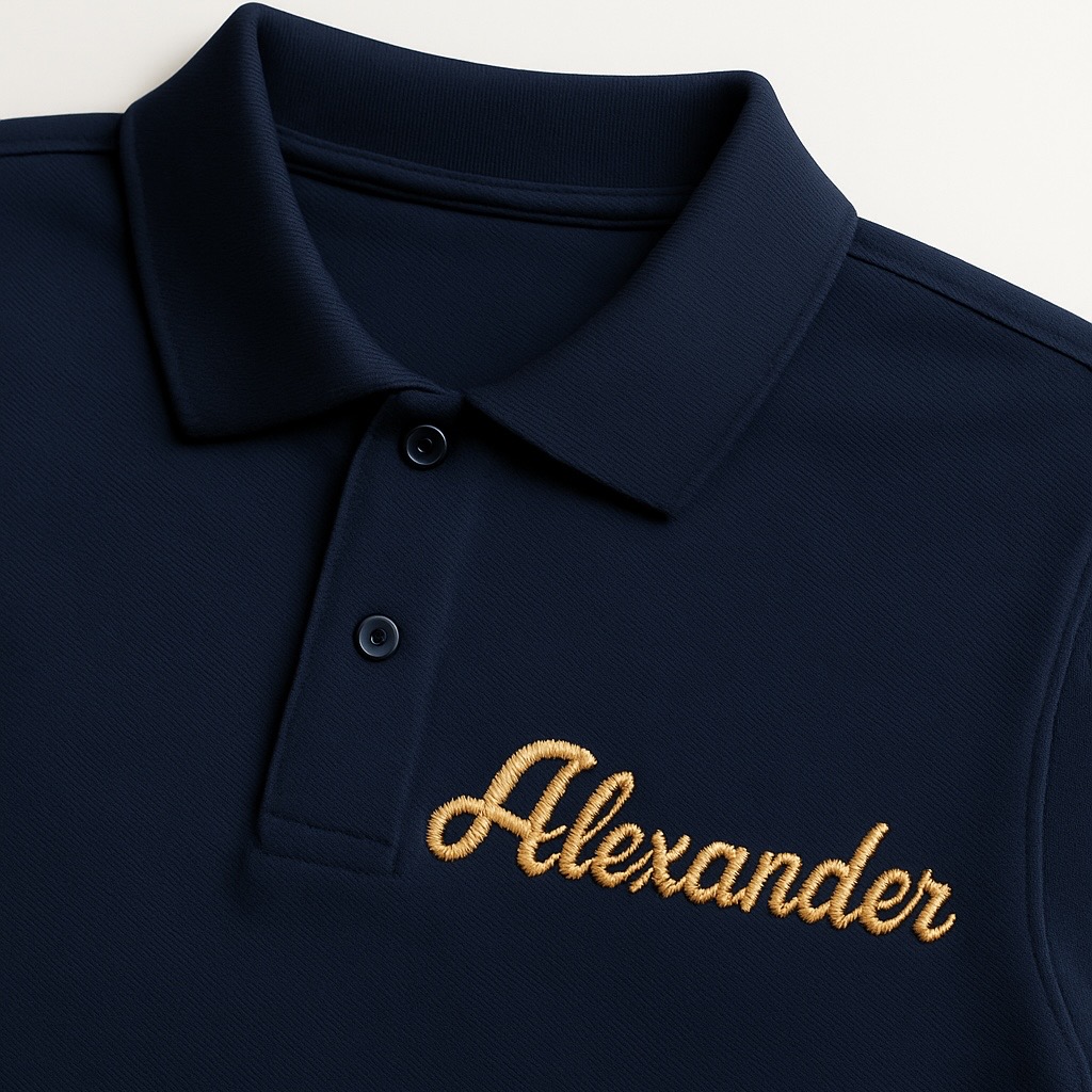 Embroidered Cotton Polo